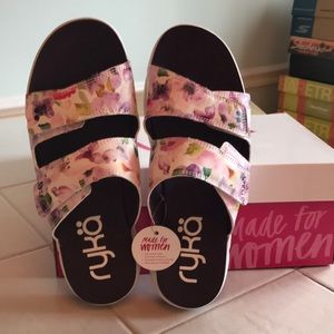 NWT. RYKA  Floral Sandals